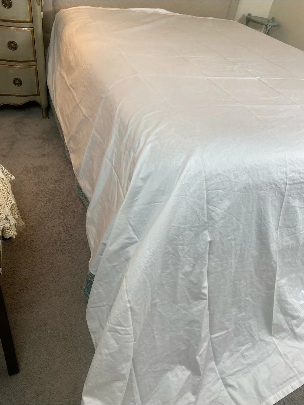 Kirkland Signature White 100% Pima cotton flat sheet Luxurious 680ct India